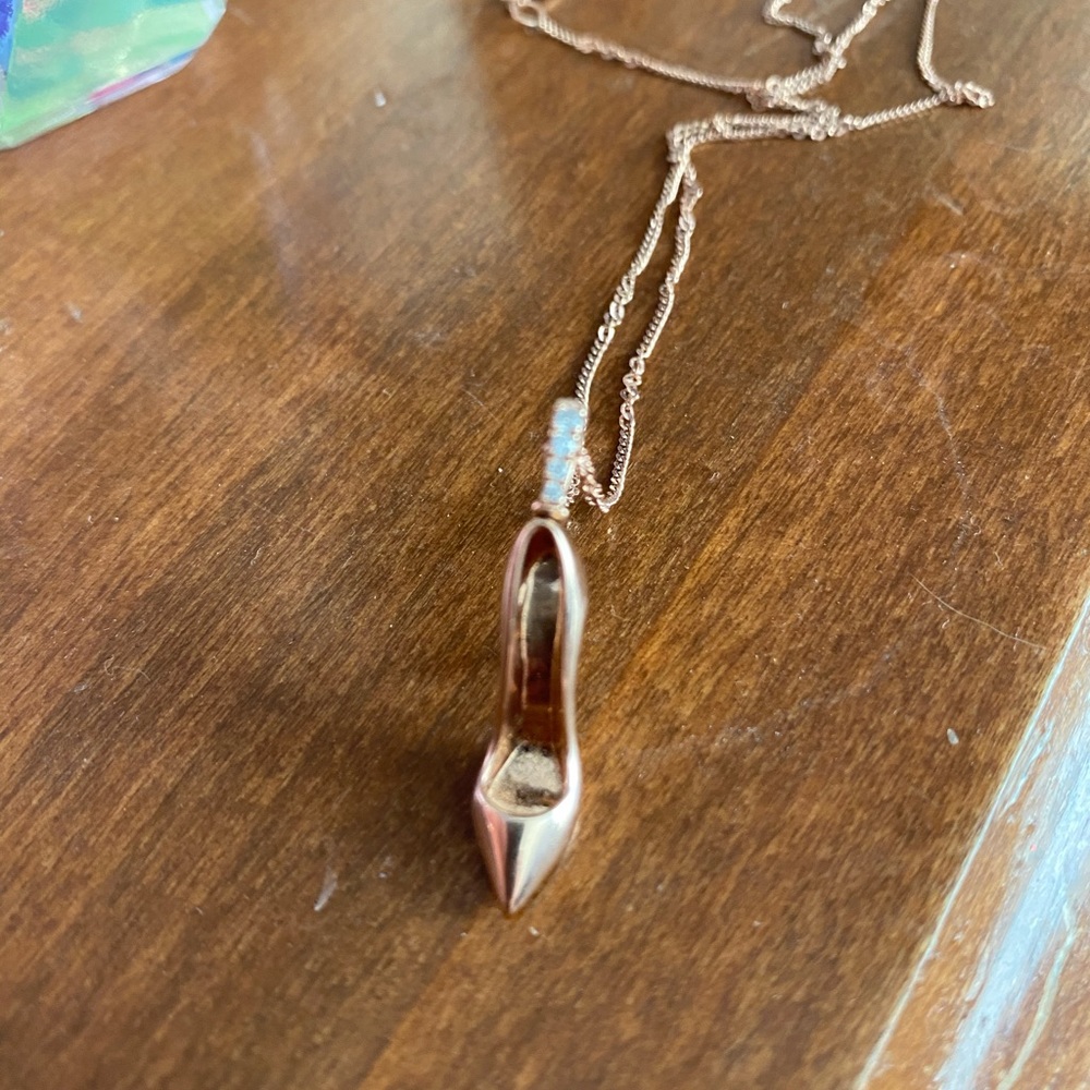 14k rose gold diamond necklace